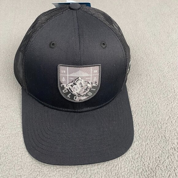 Columbia Sportswear Trucker SnapBack Hat Cap Black Mountains Adult,One Size - Picture 1 of 10